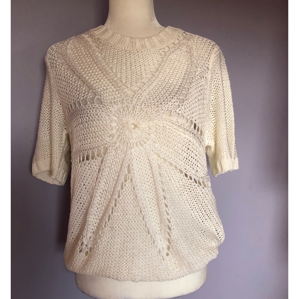 Bedford fair vintage white floral sweater